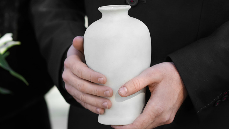 Urn and flowers