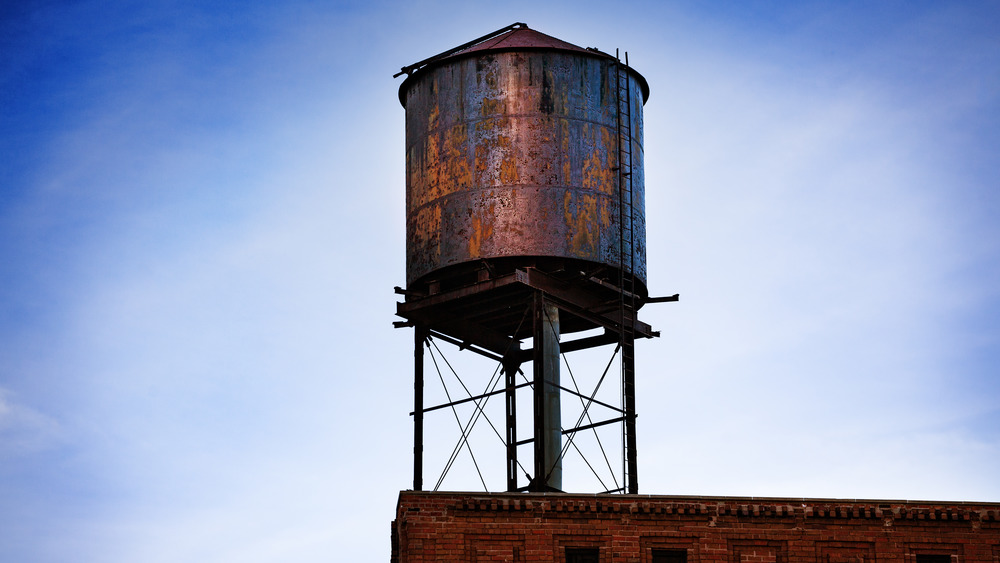 water tank on building