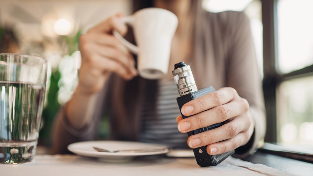 vaping with coffee