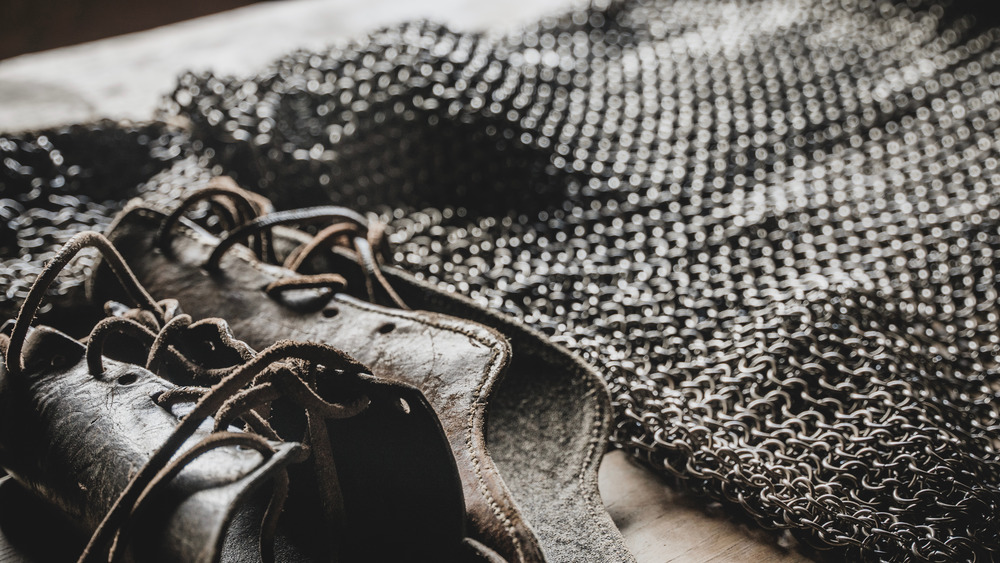 Leather and chainmail for armor