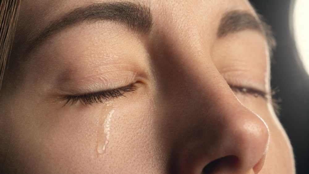 Crying person