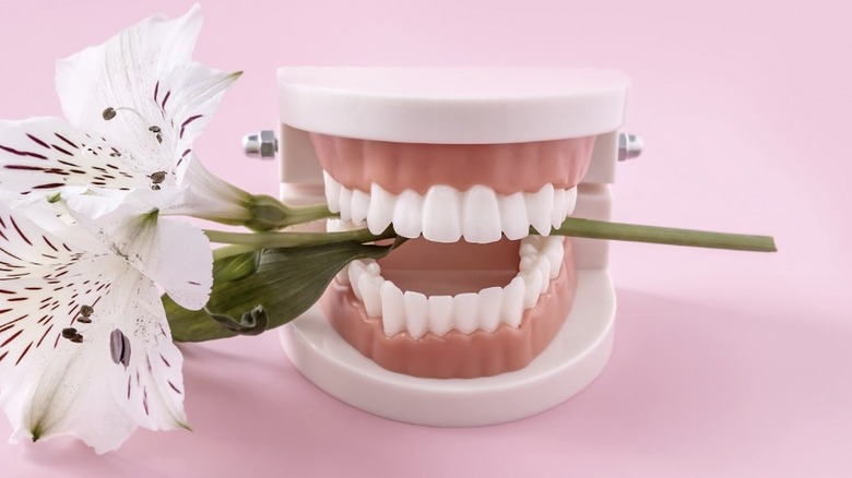 Teeth with flower