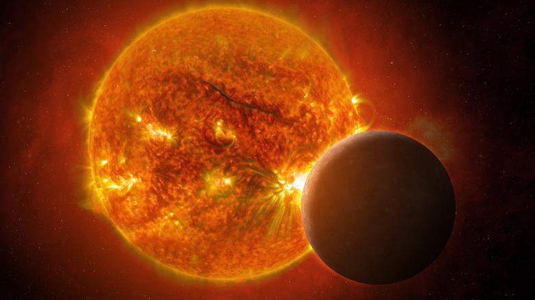 sun, planet, space