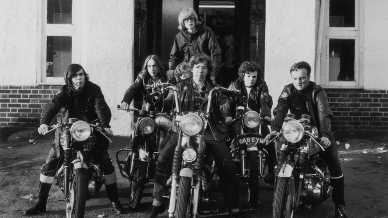 Hells Angels members posing