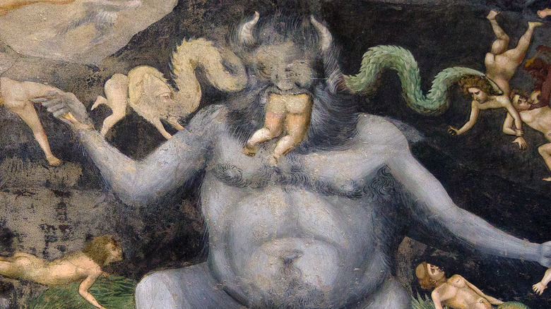 Hell depicted in a painting