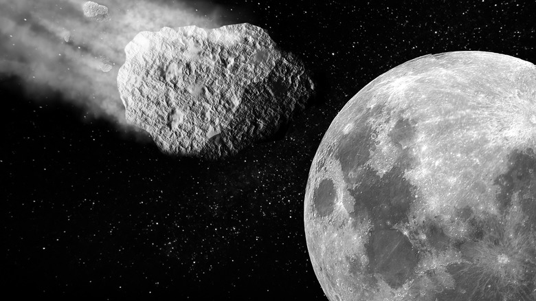 asteroid heading toward the moon