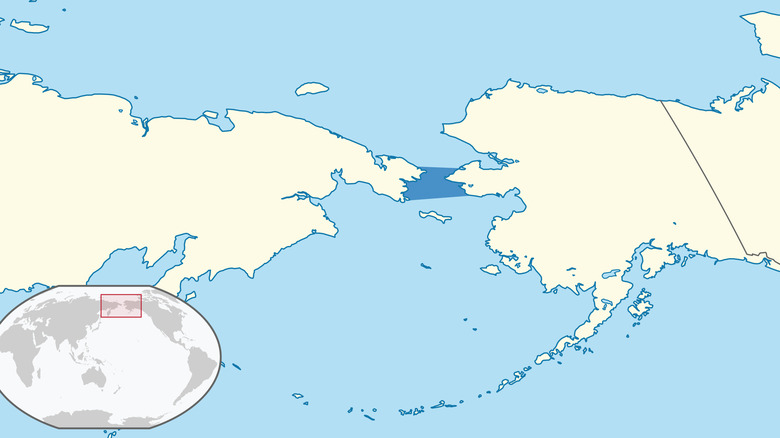 A map of the Bering Strait region