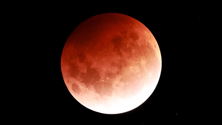 photo of a lunar eclipse blood moon