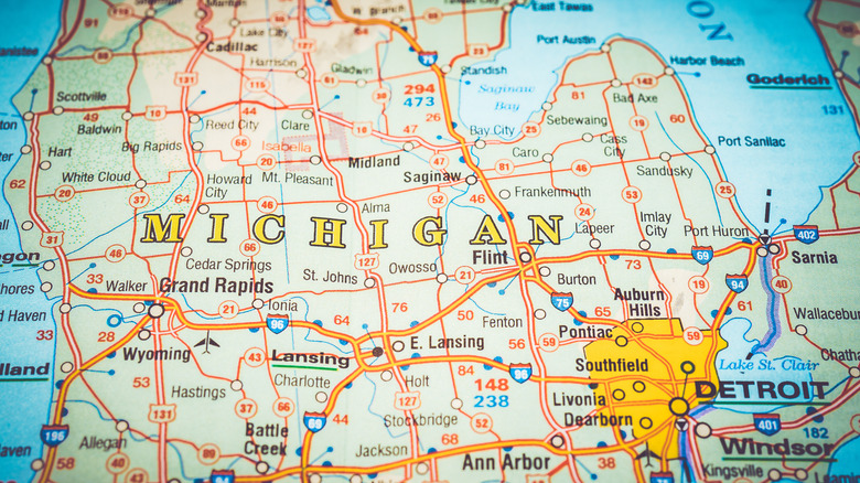 map of Michigan