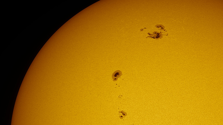 close up of sunspots