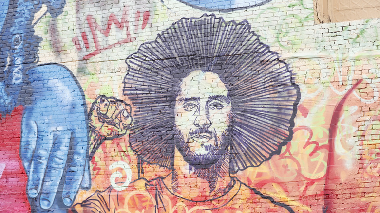 Street art of Kaepernick