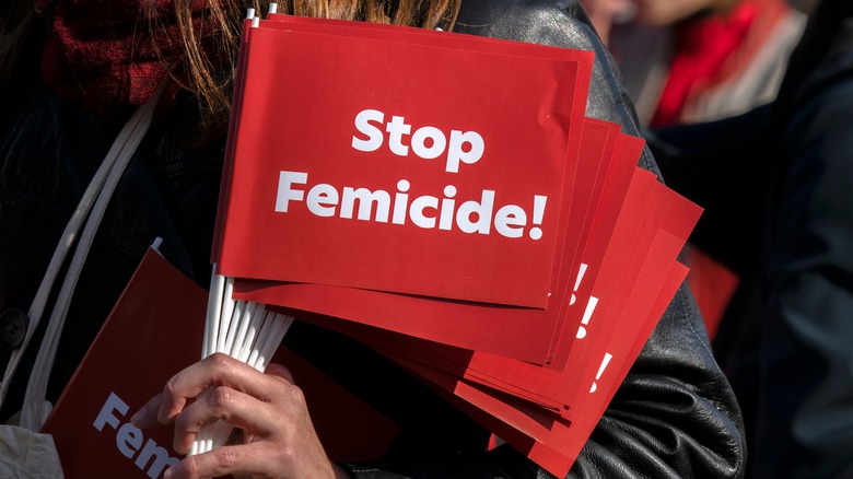 Stop femicide flags