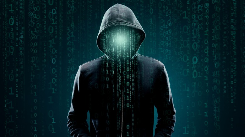 Hacker in hoodie 