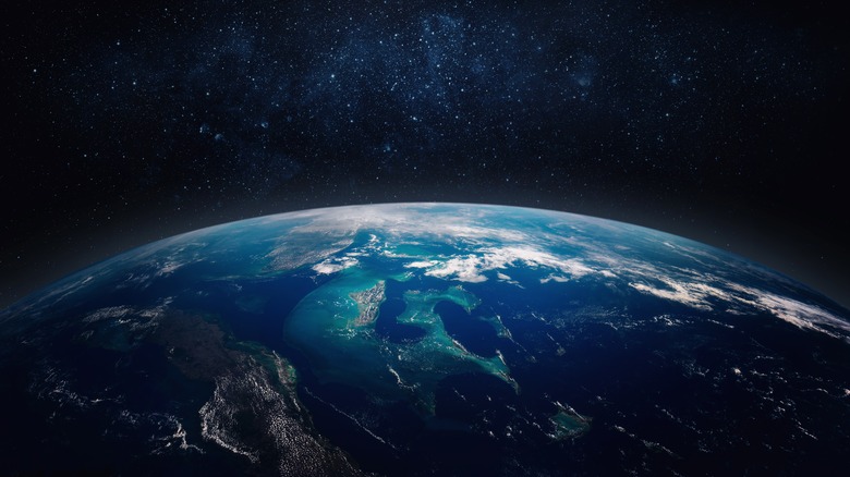 View of Earth and space
