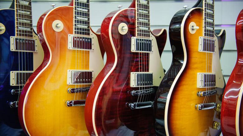 Rack of Les Paul Tributes