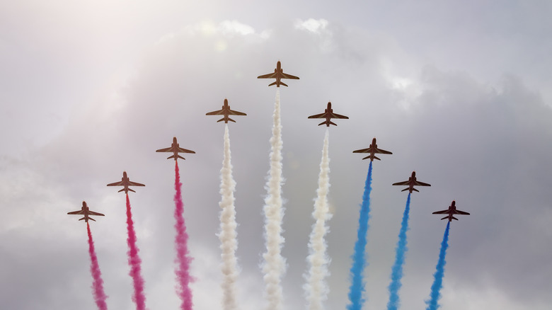 RAF jets flying in formation