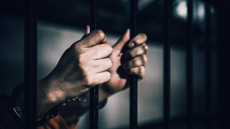 prison bars hands