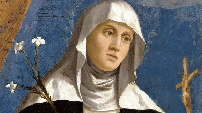 St. Monica depicted on a fresco