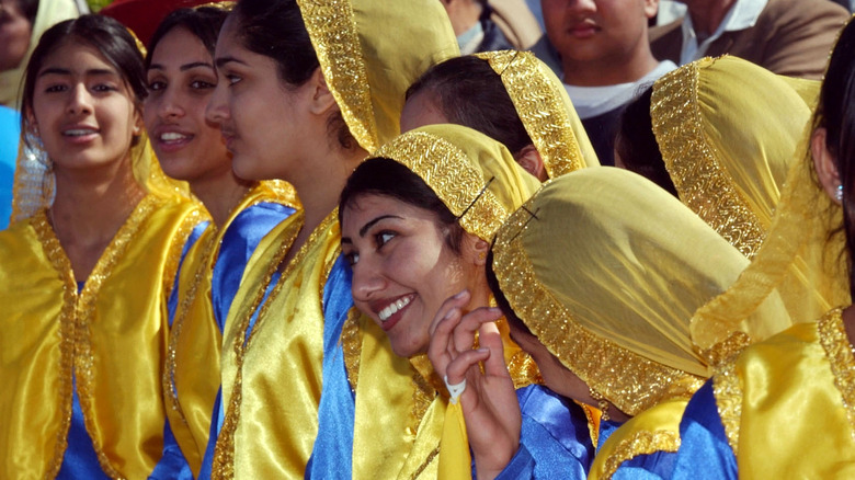 Vaisakhi parade smiling girls