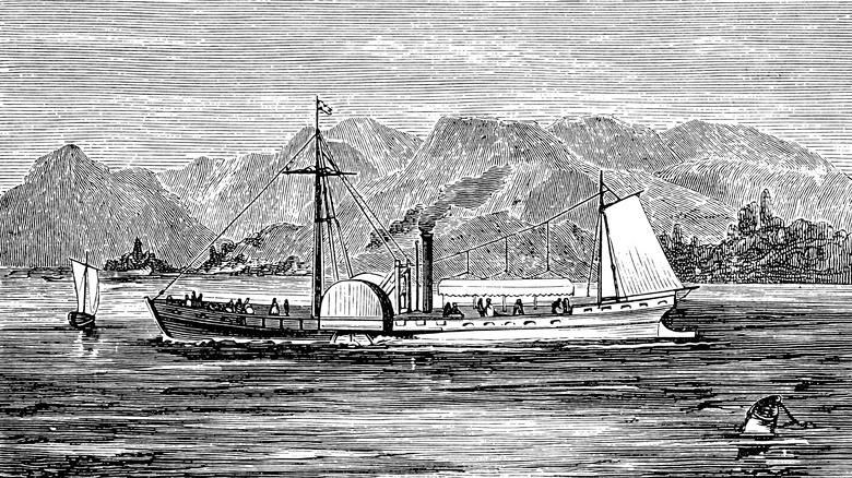 First steamship Clermont illustration