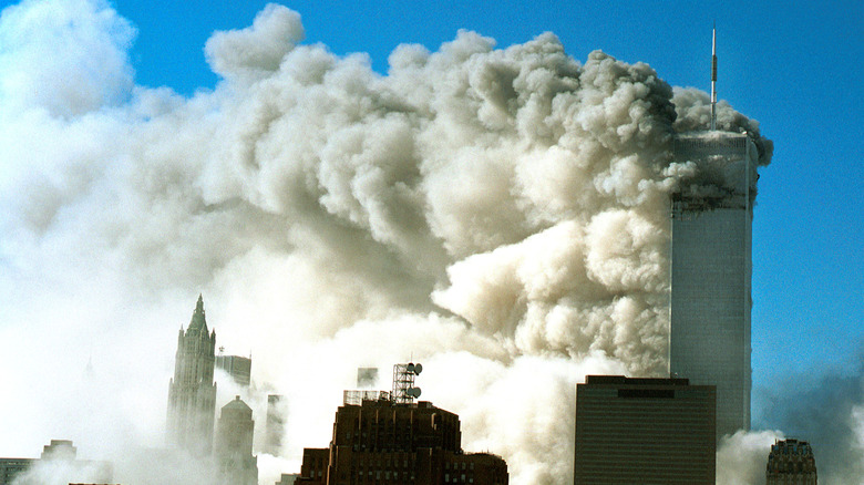 world trade center tower smoke