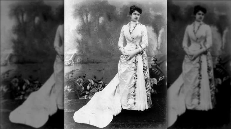 Frances Cleveland in her wedding dress
