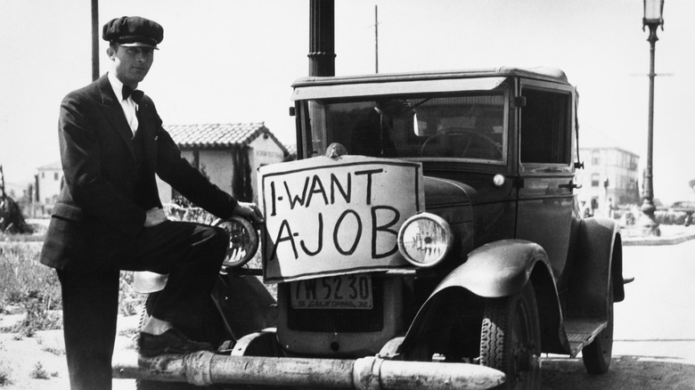 An unemployed man in the 1930s
