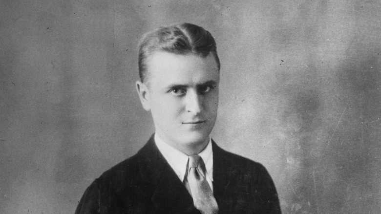 F. Scott Fitzgerald with furrowed eyebrows