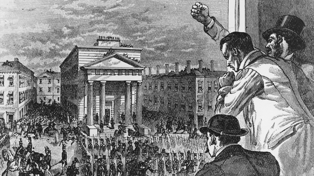 White politicians look down at protests 