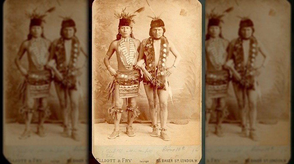 Black Elk and Elk of the Oglala Lakota wearing traditional dress