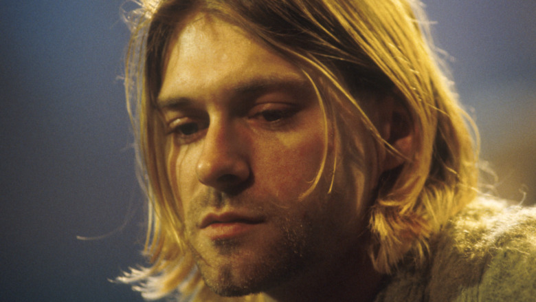 close-up of Kurt Cobain