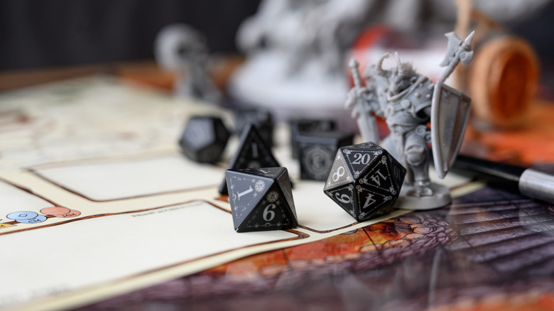 Dungeons and Dragons figures on board