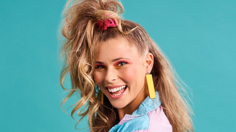 woman with big 1980s hair