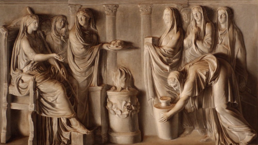 Carved relief of Vestal Virgins, Art Institute of Chicago