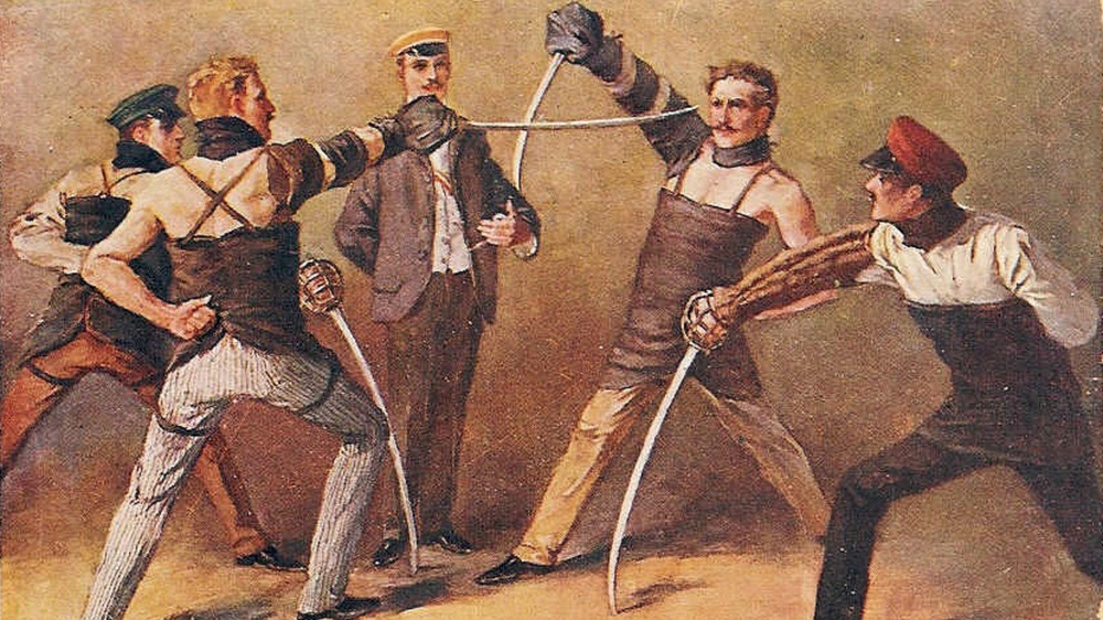 German sabre duel