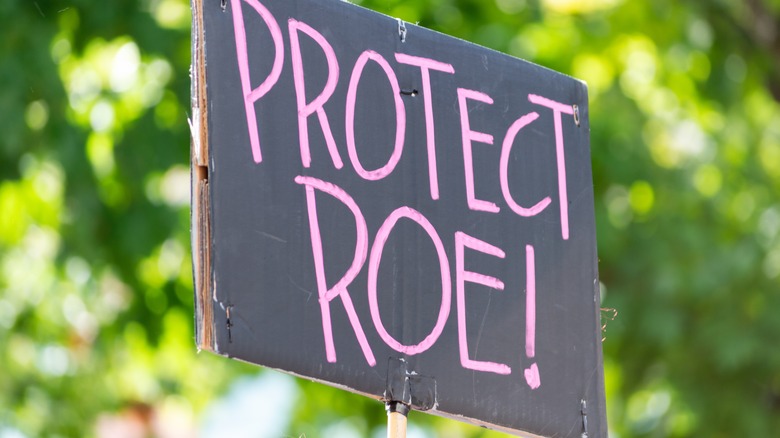 Sign at an abortion rally 