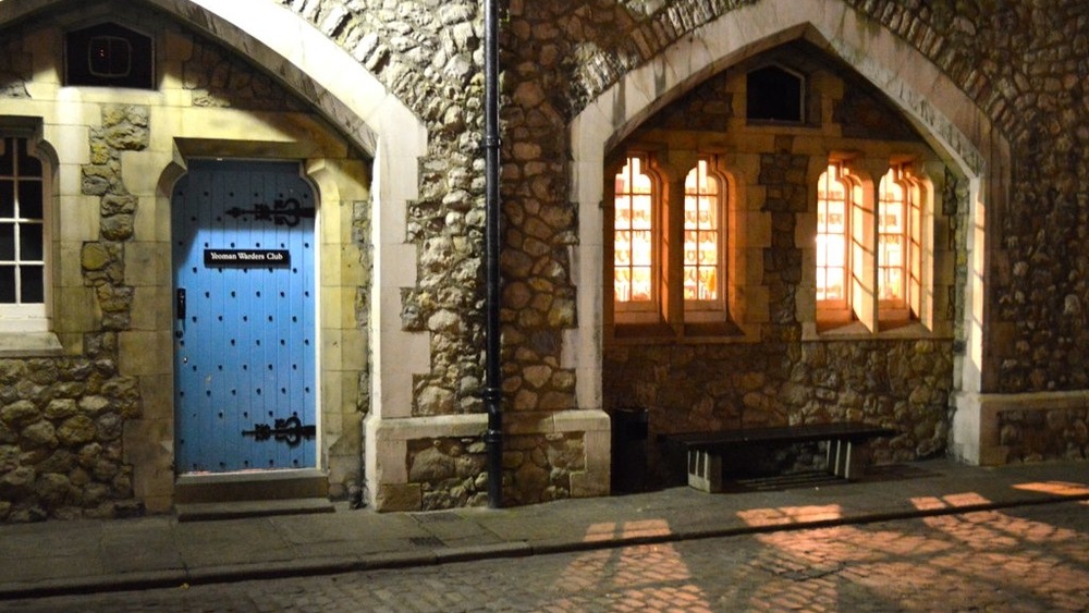 yeoman warders club with blue door