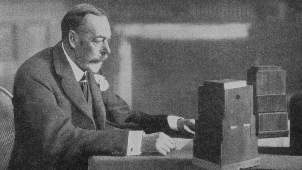 George V giving the 1934 Royal Christmas Message