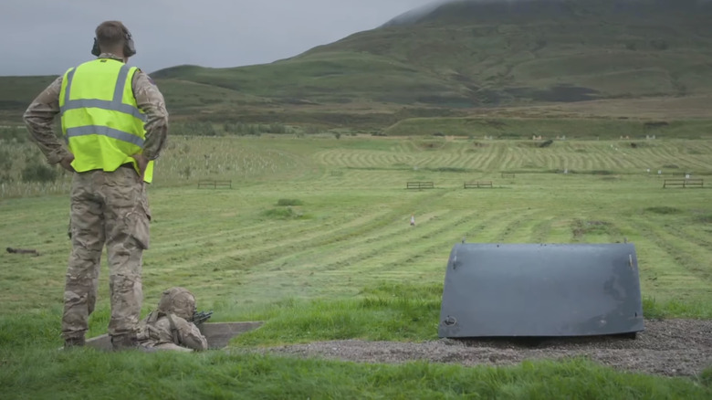 Guardsman training at firing range