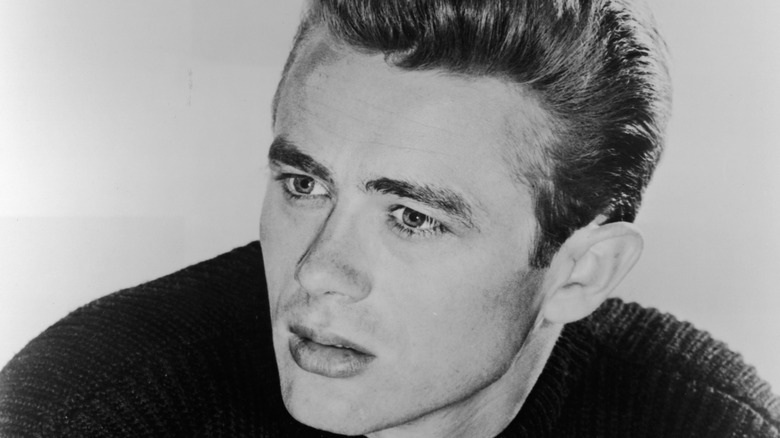 James Dean posing for photo