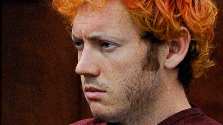 James Holmes sitting in court