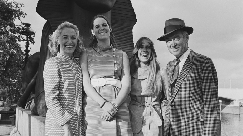 Jimmy with his wife and daughters