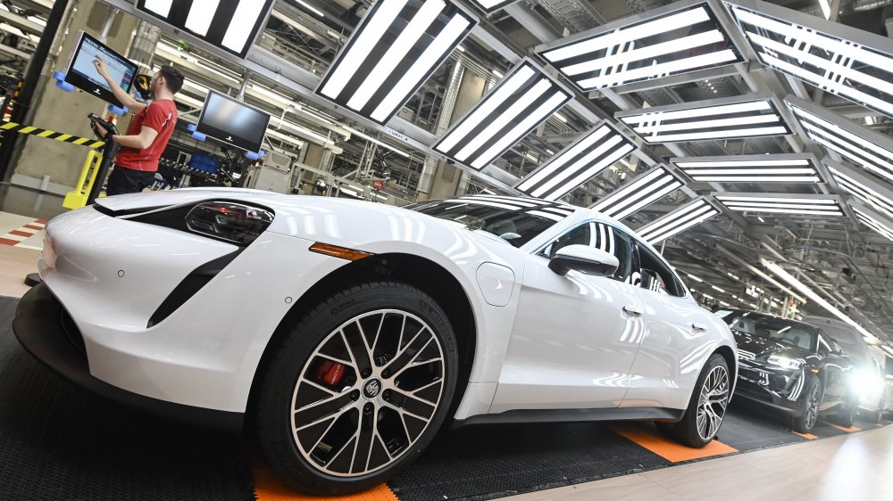 Porsche Taycan in the factory