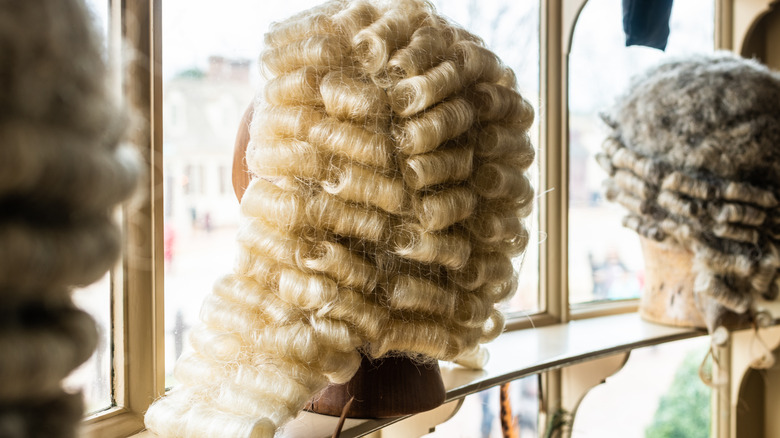 Colonial era men's wigs