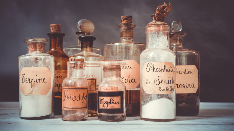 apothecary old bottles