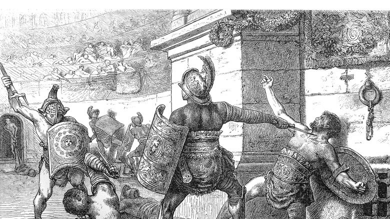 gladiator appealing for life