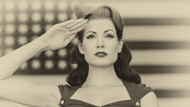 Women saluting