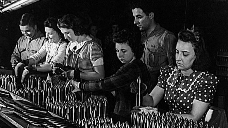 Women making shells