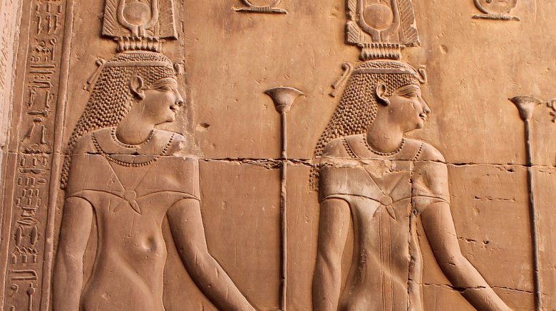 Ancient Egyptian women, carving
