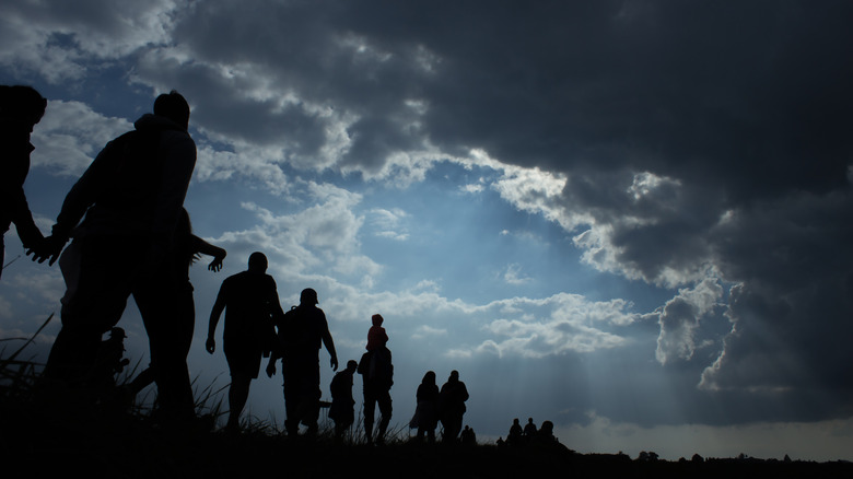 People migrating